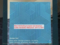 Negro Interlocking padrões de qualidade europeus e americanos impermeável -20 ° F a 120 ° F