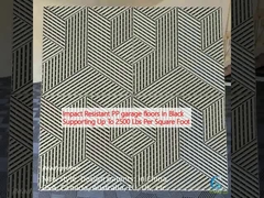 Pavimentos de garagem de PP resistentes a impactos em preto suportando até 2500 libras por pé quadrado