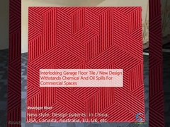 Telas de piso de garagem interligadas / Novo design resiste a derrames de produtos químicos e óleo para espaços comerciais