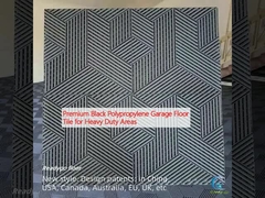 Chapa de piso de garagem de polipropileno preto premium para áreas de trabalho pesado