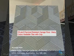 Piso de garagem resistente a óleo e produtos químicos Muitas cores disponíveis azulejos com agarre