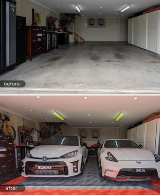 15.75 X 15.75 polegadas fora da porta 620g por plástico garagem azulejos de piso para piso exterior resistente a intempéries