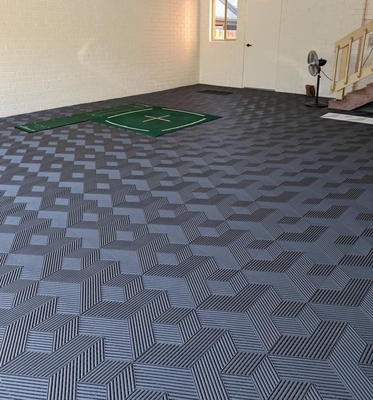 Chapas de piso de garagem de plástico entrelaçadas