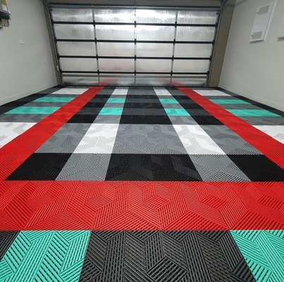 Tapete de piso de garagem à prova d'água de 18 mm com textura de superfície 3D RIB