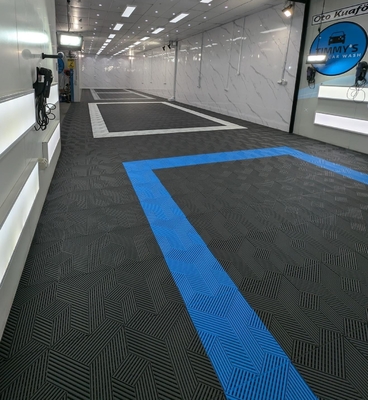 Moderno de plástico cinza quadrado Modular Interlock piso telhas
