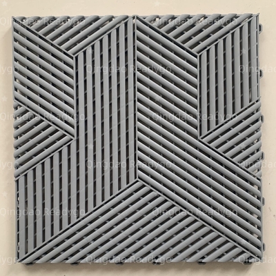 3D Fibra de Carbono Garage Floor Tile Impermeável Interlocking Heavy Duty piso