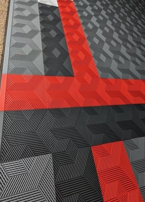 3D Pattern Interlocking Garage Floor Tiles 620g Por Chapa Para Limpeza Rápida