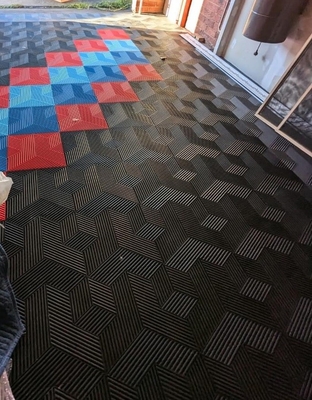 Chapas de piso de garagem de plástico 3D impermeáveis