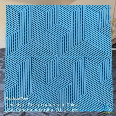 Antiderrapante colorido garagem piso azulejos quadrados com acabamento fosco