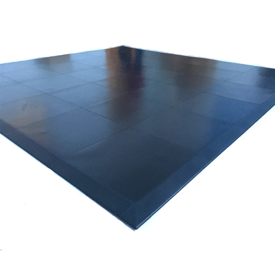 Chapas de piso de dança modulares para interiores Chapas modulares pretas para piso de dança