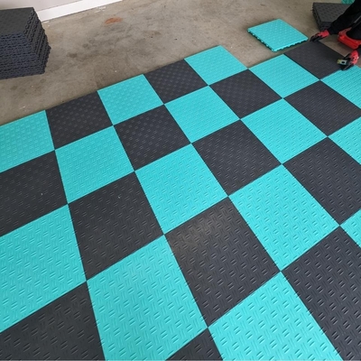 Polipropileno Garagetrac 18mm azulejos de piso interligados de azulejos de diamante