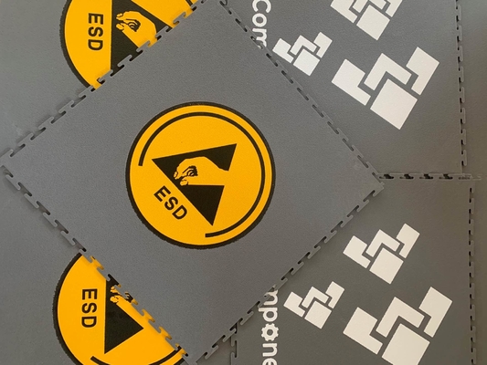 ESD Interlocking PVC piso de garagem 10 Ohm ESD azulejos de piso
