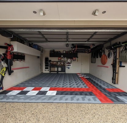 Antiderrapante Epoxi garagem azulejos de piso Resistência química Race deck azulejos